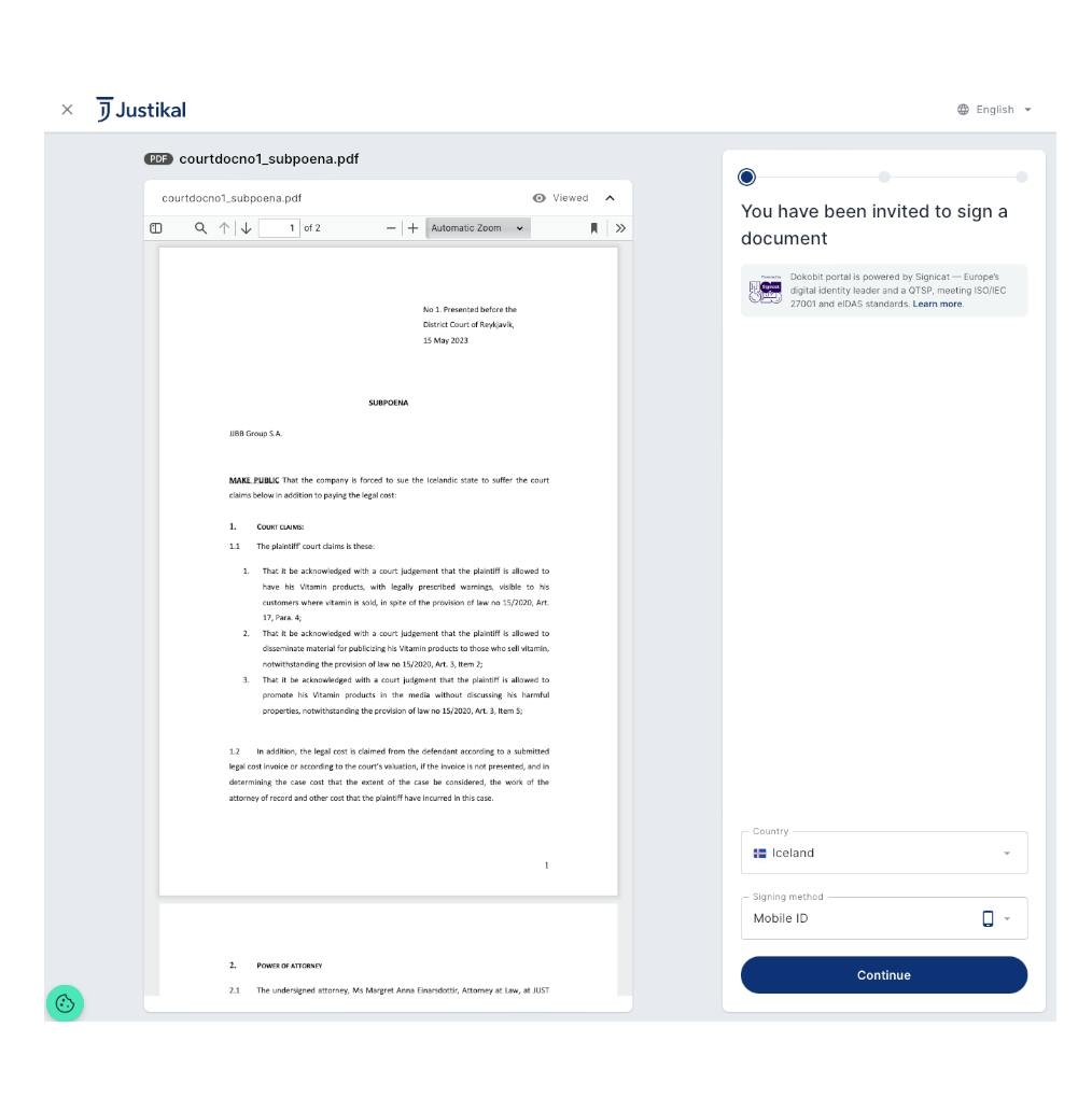 eSigning of Documents